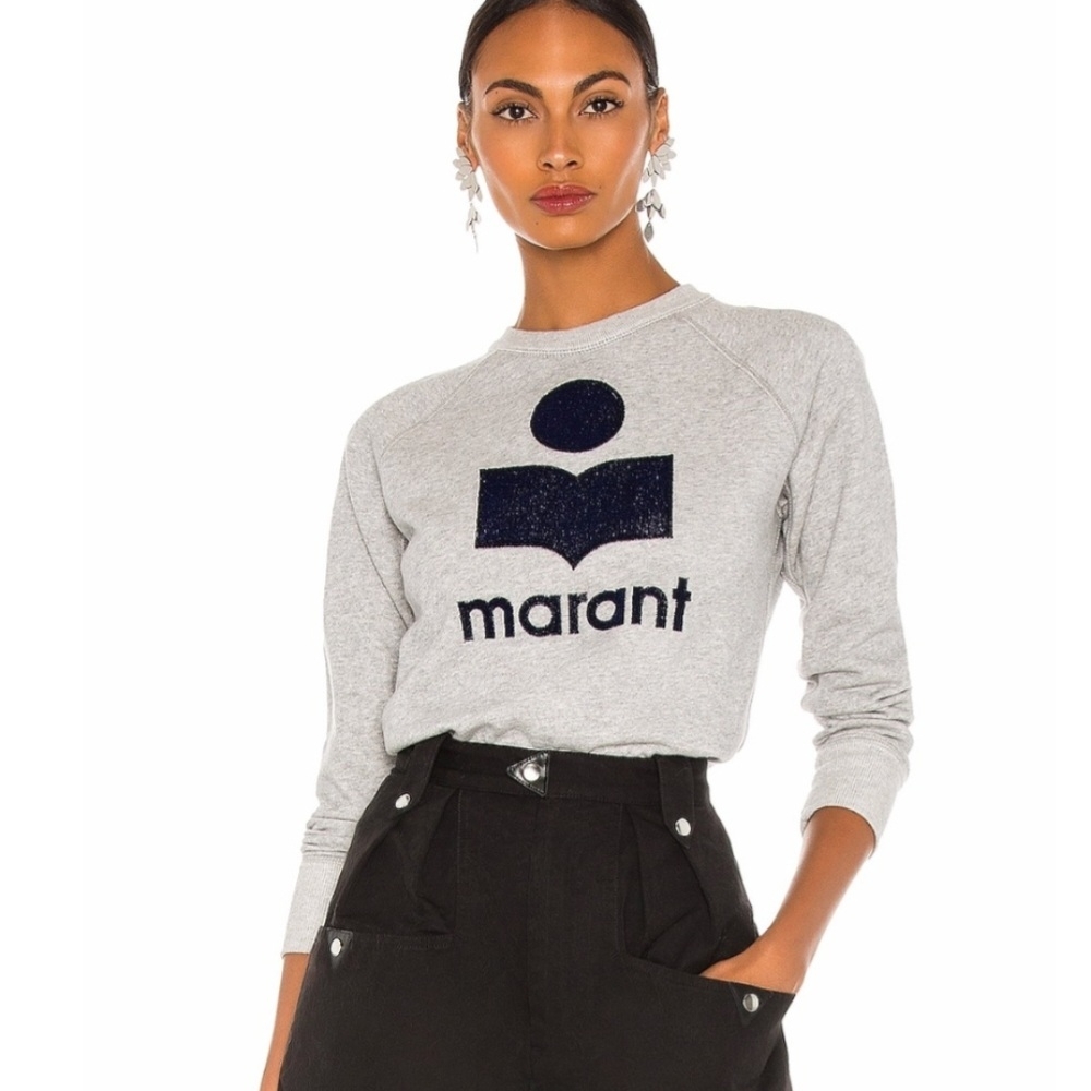 Isabel Marant Blue Gray Graphic Sweatshirt